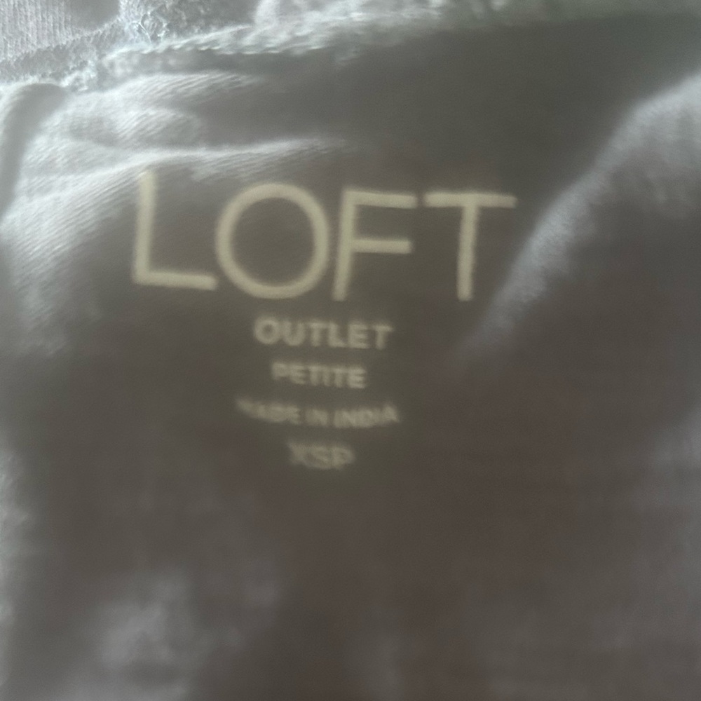 LOFT Gray Eyelet Ruffle Blouse - Picture 5 of 5